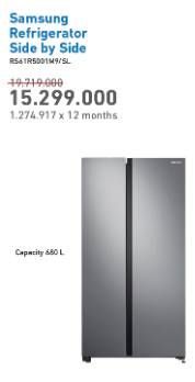 Promo Harga SAMSUNG RS61R5001M9 | Refrigerator Side By Side  - Electronic City