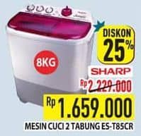 Promo Harga Sharp ES-T85CR | Washing Machine  - Hypermart