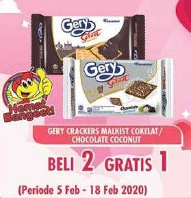 Promo Harga GERY Malkist Chocolate, Chocolate Coconut per 2 pouch - Indomaret
