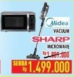 Promo Harga MIDEA Cordless Vacuum Cleaner/SHARP Microwave  - Hypermart