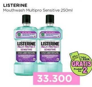 Listerine Mouthwash Antiseptic 250 ml Harga Promo Rp33.300, Tukar 1 poin gratis produk ke-2