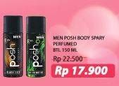 Promo Harga POSH Men Perfumed Body Spray 150 ml - Alfamart