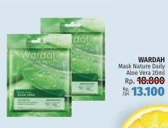 Promo Harga WARDAH Nature Daily Sheet Mask Aloe Vera 20 ml - LotteMart