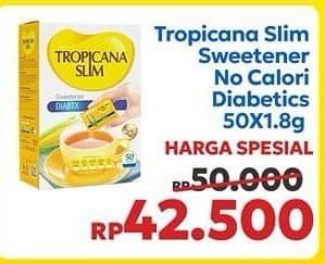 Promo Harga Tropicana Slim Sweetener No Calorie 50 pcs - Indomaret