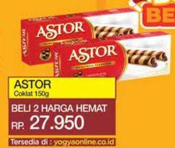 Promo Harga Astor Wafer Roll Chocolate 150 gr - Yogya