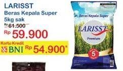 Promo Harga Larisst Beras Kepala Super 5000 gr - Indomaret