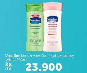 Promo Harga VASELINE Intensive Care Healthy White, Aloe Soothe 200 ml - Carrefour