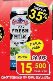 Promo Harga CIMORY Fresh Milk All Variants 950 ml - Superindo