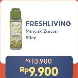 Promo Harga Fresh Living Minyak Zaitun 50 ml - Indomaret