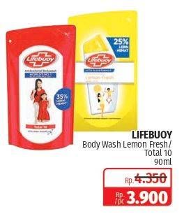 Promo Harga LIFEBUOY Body Wash Lemon Fresh, Total 10 90 ml - Lotte Grosir
