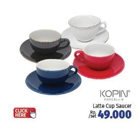 Promo Harga Kopin Latte Cup Saucer  - LotteMart