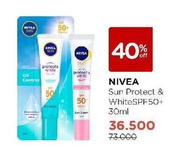 Promo Harga Nivea Sun Face Serum SPF50+ 30 ml - Watsons