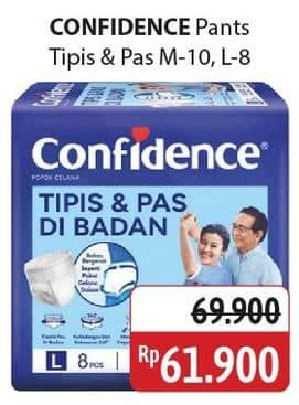 Confidence Adult Pants Tipis & Pas Di Badan 8 pcs Diskon 11%, Harga Promo Rp61.900, Harga Normal Rp69.900