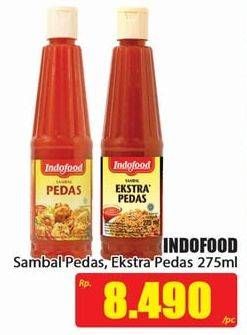 Promo Harga INDOFOOD Sambal Pedas, Ekstra Pedas 275 ml - Hari Hari
