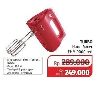 Promo Harga TURBO EHM 9000 | Hand Mixer  - Lotte Grosir