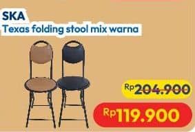 Promo Harga SKA Texas Folding Stool Mix Warna  - Hypermart