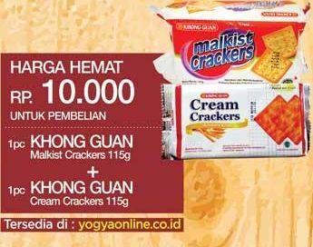 Promo Harga Malkist Crackers 115g + Cream Crackers 115g  - Yogya