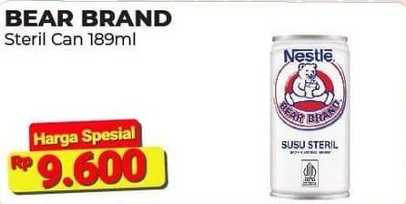 Promo Harga Bear Brand Susu Steril 189 ml - Alfamart