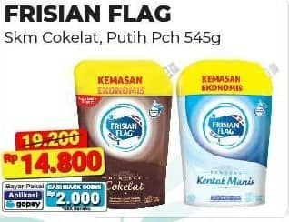 Promo Harga Frisian Flag Susu Kental Manis Cokelat, Putih 545 gr - Alfamart