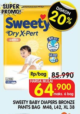 Promo Harga Sweety Bronze Pants Dry X-Pert M48, L42, XL38 38 pcs - Superindo