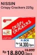 Promo Harga NISSIN Crispy Crackers per 2 pouch 225 gr - Alfamart