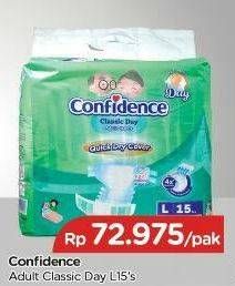 Promo Harga Confidence Adult Diapers Classic Day L15 15 pcs - TIP TOP