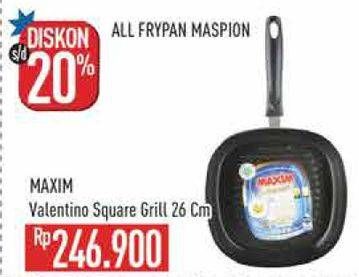 Promo Harga Maxim Valentino Square Grill 26 Cm  - Hypermart