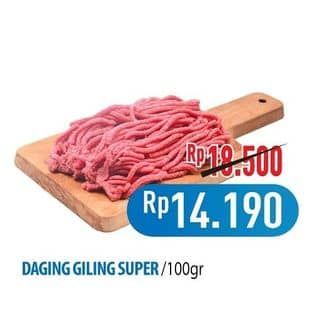 Promo Harga Daging Giling Sapi Super per 100 gr - Hypermart