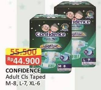 Promo Harga Confidence Adult Diapers Classic Night M8, L7, XL6 6 pcs - Alfamart