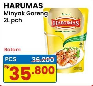 Promo Harga Harumas Minyak Goreng 2000 ml - Indomaret