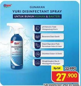 Promo Harga YURI Disinfectant Spray 500 ml - Superindo