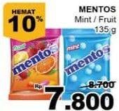 Promo Harga MENTOS Candy Mint, Fruit 135 gr - Giant