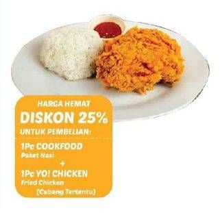 Promo Harga Cookfood Nasi + Yo! Fried Chicken  - Yogya