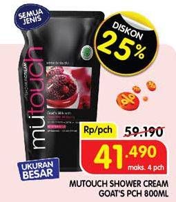 Promo Harga Mutouch Shower Cream All Variants 800 ml - Superindo