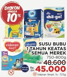 Promo Harga Susu Bubuk 1 Tahun Keatas Semua Merek 750-800g  - LotteMart