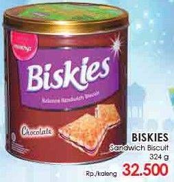Promo Harga BISKIES Sandwich Biscuit 324 gr - LotteMart