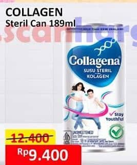 Promo Harga Collagena Susu Steril Kolagen 189 ml - Alfamart