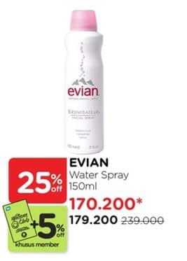 Promo Harga Evian Facial Spray 150 ml - Watsons