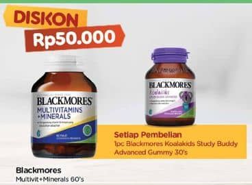 Promo Harga Blackmores Multivitamins + Minerals 60 pcs - TIP TOP