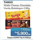 Promo Harga TANGO Long Wafer Chocolate, Cheese, Vanilla Milk, Bubblegum 130 gr - Alfamidi