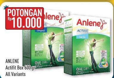 Promo Harga ANLENE Actifit Susu High Calcium All Variants 600 gr - Hypermart