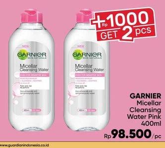 Promo Harga GARNIER Micellar Water Pink 400 ml - Guardian