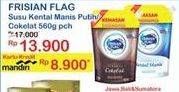 Promo Harga FRISIAN FLAG Susu Kental Manis Cokelat, Putih 560 gr - Indomaret