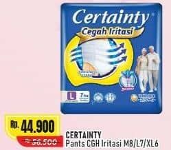 Promo Harga Certainty Adult Diapers Pants XL6, M8, L7 6 pcs - Alfamart