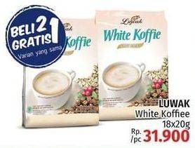 Promo Harga Luwak White Koffie Original per 18 sachet 20 gr - LotteMart