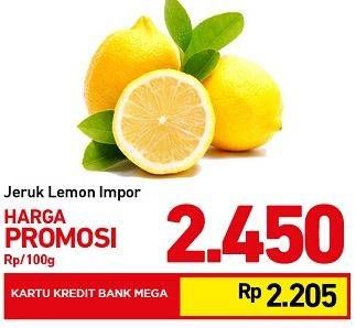 Promo Harga Jeruk Lemon Import per 100 gr - Carrefour