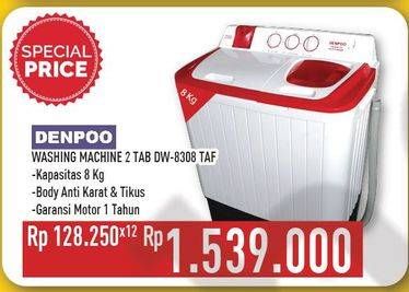 Promo Harga DENPOO DW-8308TAF | Washing Machine  - Hypermart