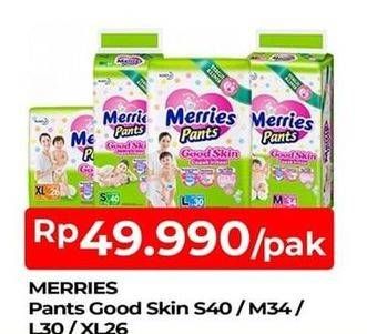 Promo Harga Merries Pants Good Skin L30, S40, XL26, M34 26 pcs - TIP TOP