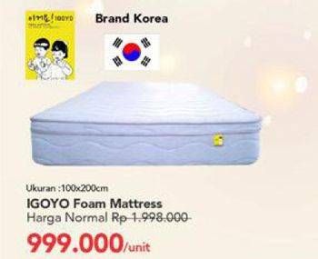 Promo Harga IGOYO Foam Mattress 100 X 200 Cm  - Carrefour