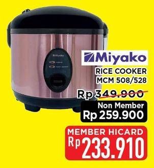 Promo Harga MIYAKO Rice Cooker MCM 508/528  - Hypermart